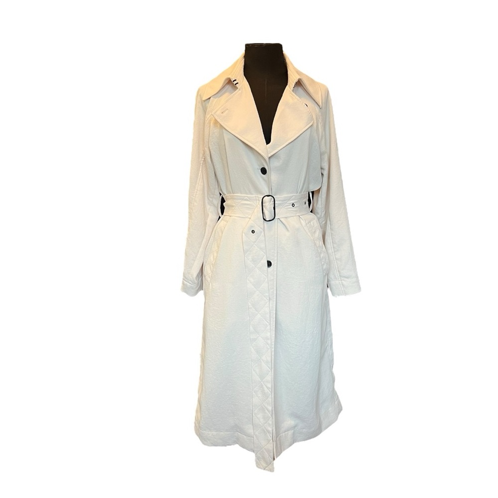 🤍𝐖𝐈𝐋𝐅𝐑𝐄𝐃 Quilted Day Trench Coat — Rare Edition — Cream - Picture 3 of 8